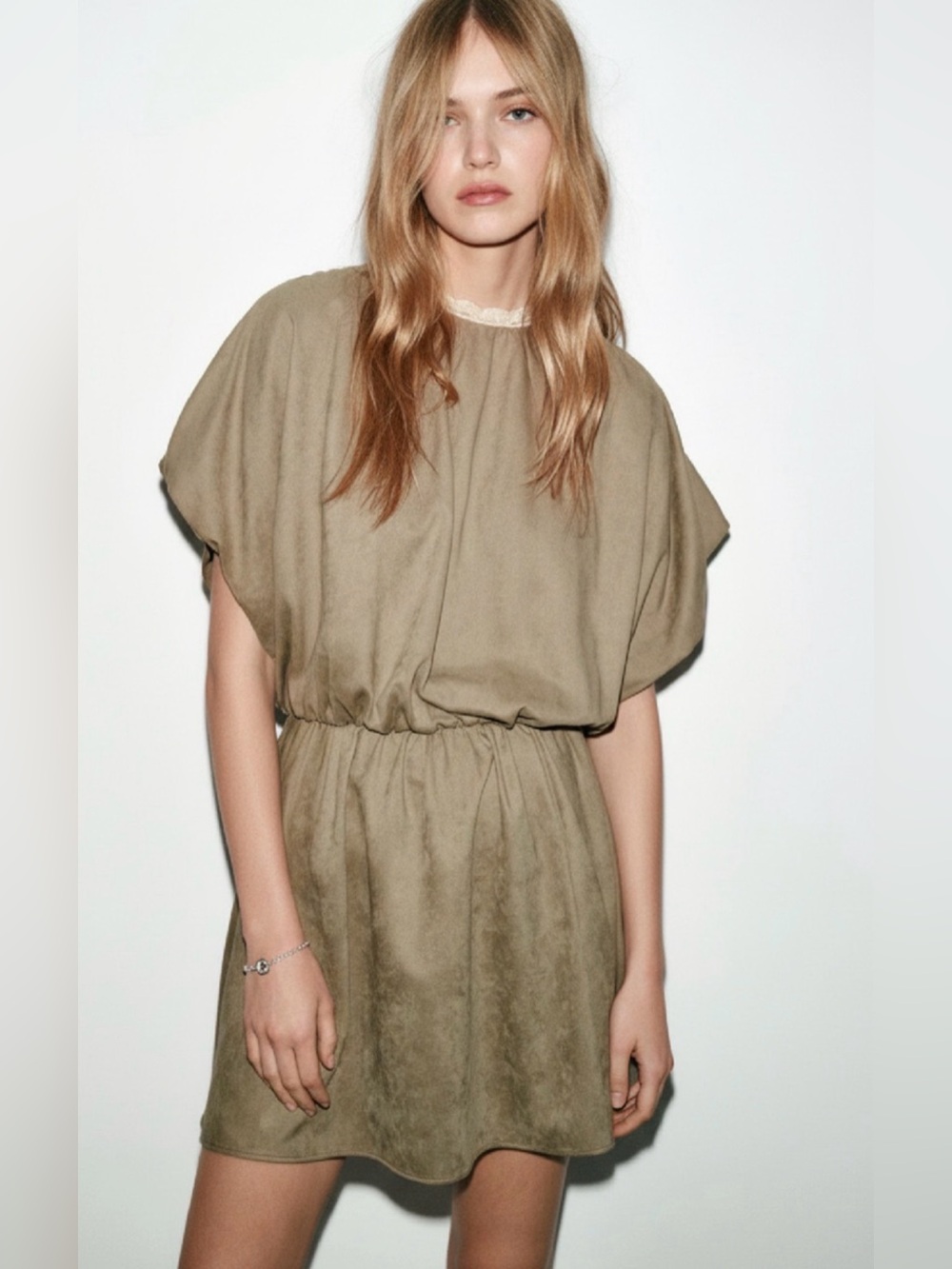 ZARA Faux Suede Mini Dress